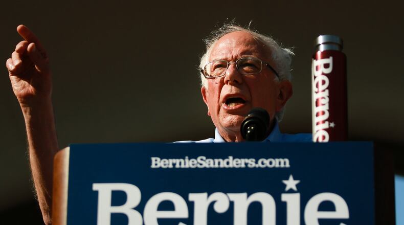 Democratic presidential candidate and U.S. Sen, Bernie Sanders (I-Vt.) speaks at a campaign event, Saturday, May 18, 2019, in Augusta. (Photo: ELIJAH NOUVELAGE/SPECIAL)