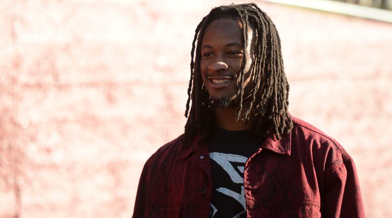 Running back Todd Gurley arrives for game between the Los Angeles Rams and the Seattle Seahawks Sunday, Dec. 8, 2019, in Los Angeles.