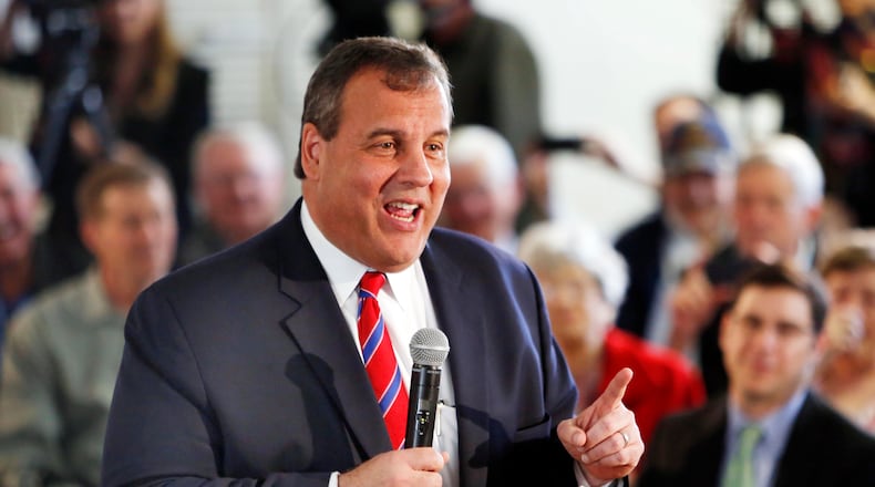 New Jersey Gov. Chris Christie, R-N.J. takes a questions during a town hall meeting with area residents in Londonderry, N.H., Wednesday, April 15, 2015. Christie introduced himself to New Hampshire voters Wednesday in a format he knows well _ a town hall meeting. The likely 2016 Republican presidential contender drew a capacity crowd to his first town hall in New Hampshire, in Londonderry. He opened the event by talking about his life story. (AP Photo/Jim Cole) Chris Christie speaks to voters in New Hampshire, April 2015.