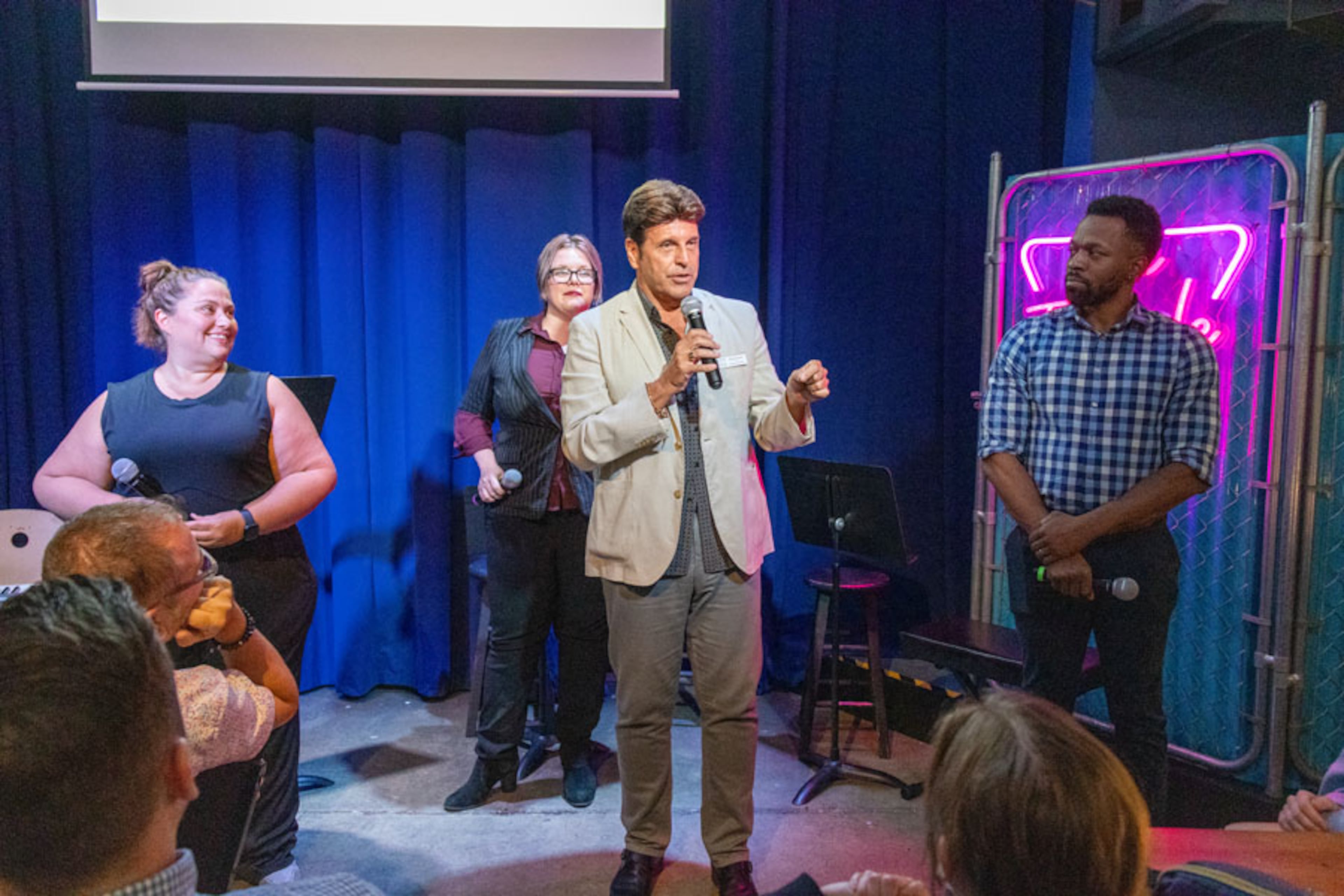 David Aurilio (center), executive director of Voices of Note, has a soft spot in his heart for Disney after he played Prince Charming as a character actor at Disney theme parks years ago. (Courtesy of Voices of Note)
