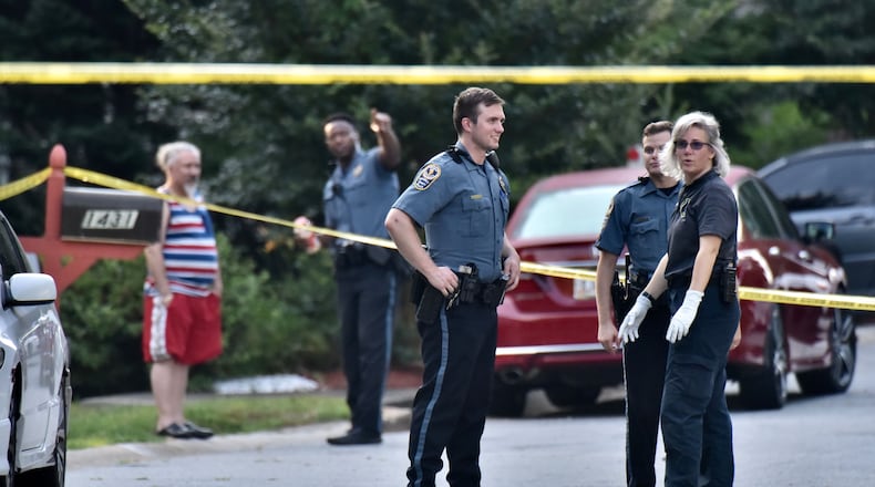 Gwinnett County police investigators were on the scene of a homicide in the 1400 block of Silver Lake Drive on Friday morning.