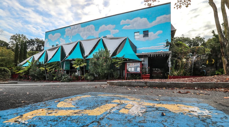 The sun rose Monday morning on the handicapped parking space where a man was killed overnight at Loca Luna on Amsterdam Avenue. According to Atlanta police, the victim was shot after arguing with someone who was leaning on his orange Jaguar coupe.