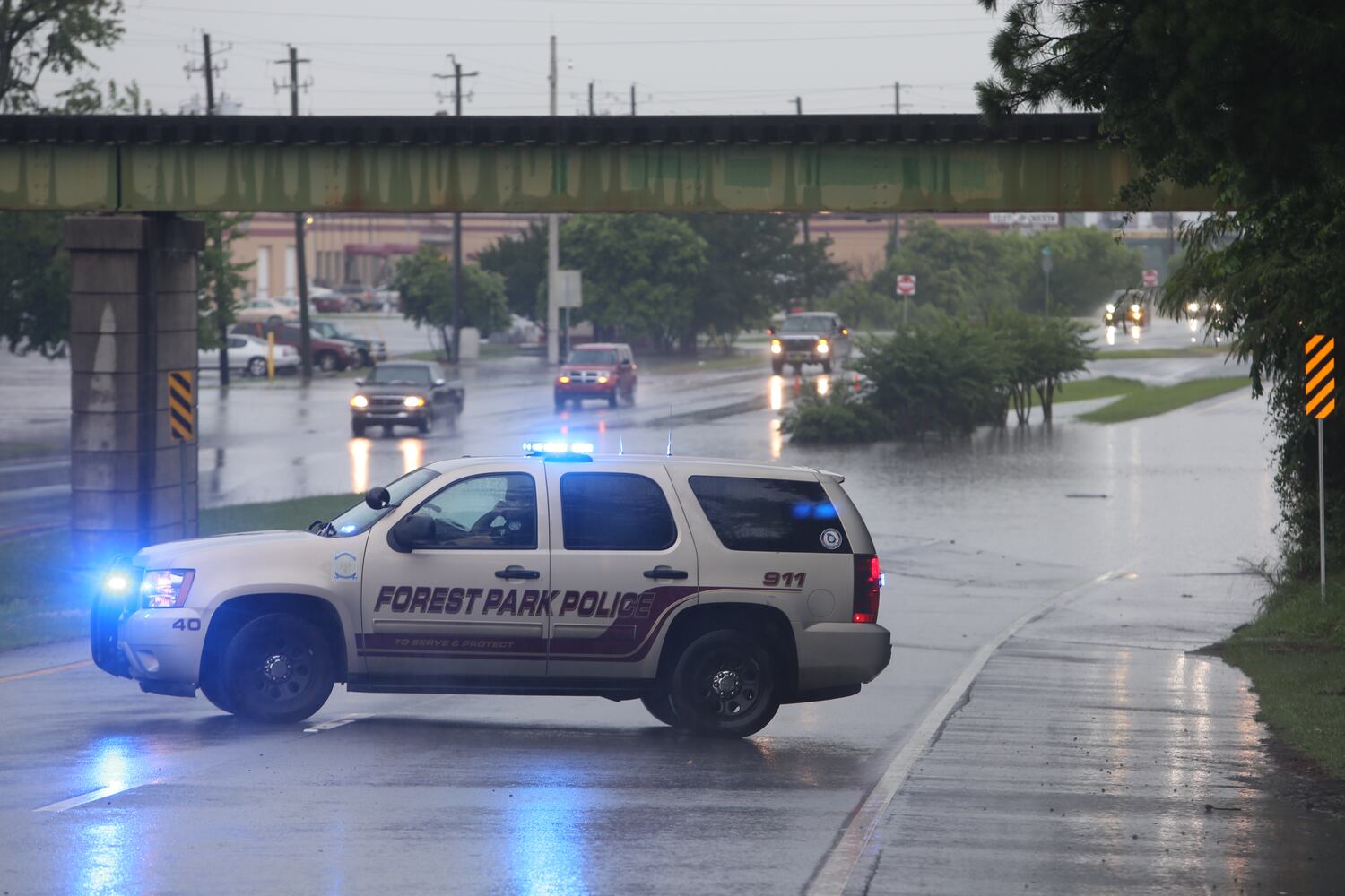 Roads flooded