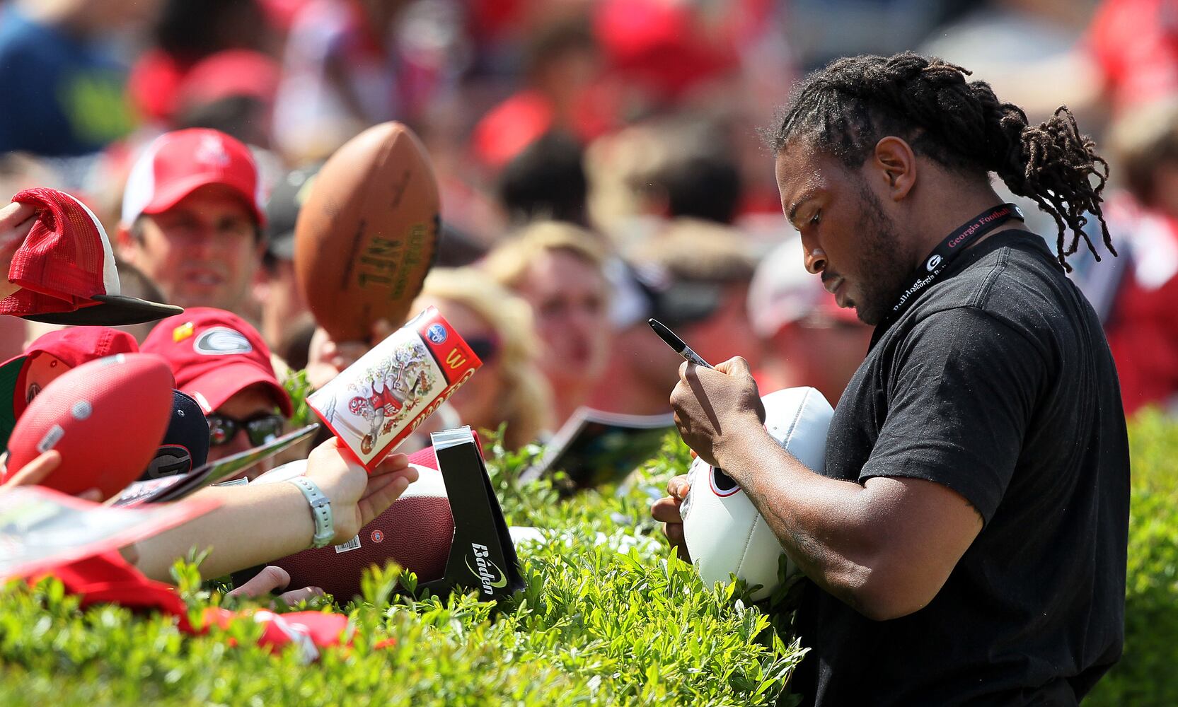 Scenes from the big scrimmage