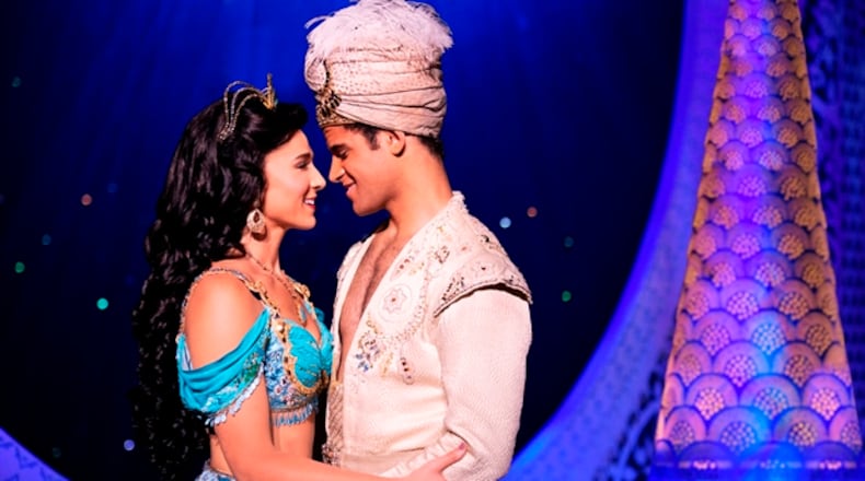 Lissa deGuzman (Jasmine) and Clinton Greenspan (Aladdin) star in the Aladdin North American Tour, coming to the Fox Theatre Sept. 12-23. Photo by Deen van Meer.