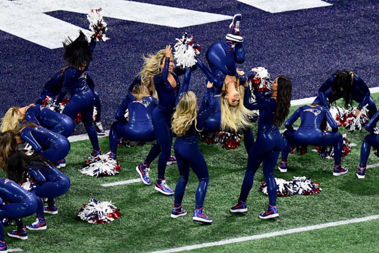 Photos: NFL’s first male cheerleaders perform at Super Bowl 53