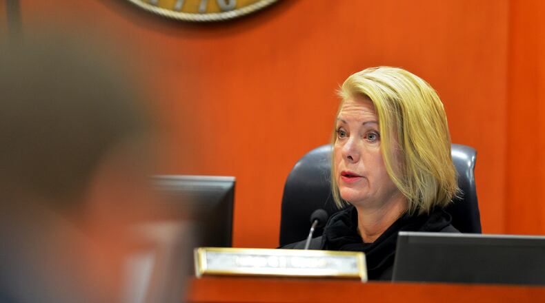 DECEMBER 9, 2013 DECATUR Judge Becker hands down sentencing for former schools superintendent Crawford Lewis. Judge Becker rejected prosecutors' recommendation that former superintendent Crawford Lewis be sentenced to 12 months on probation for misdemeanor obstruction, saying he deserved to be jailed. Defendants Tony Pope, Pat Reid and Crawford Lewis were sentenced in the Dekalb schools corruption case before Superior Court Judge Cynthia Becker Monday, December 9, 2013. Pope, the former chief operating officer for DeKalb County schools was sentenced to 15 years in prison and her former husband, Tony Pope, was sentenced to eight years in prison for manipulating construction contracts that paid the husband $1.4 million for work he should not have received. was sentenced. KENT D. JOHNSON / KDJOHNSON@AJC.COM