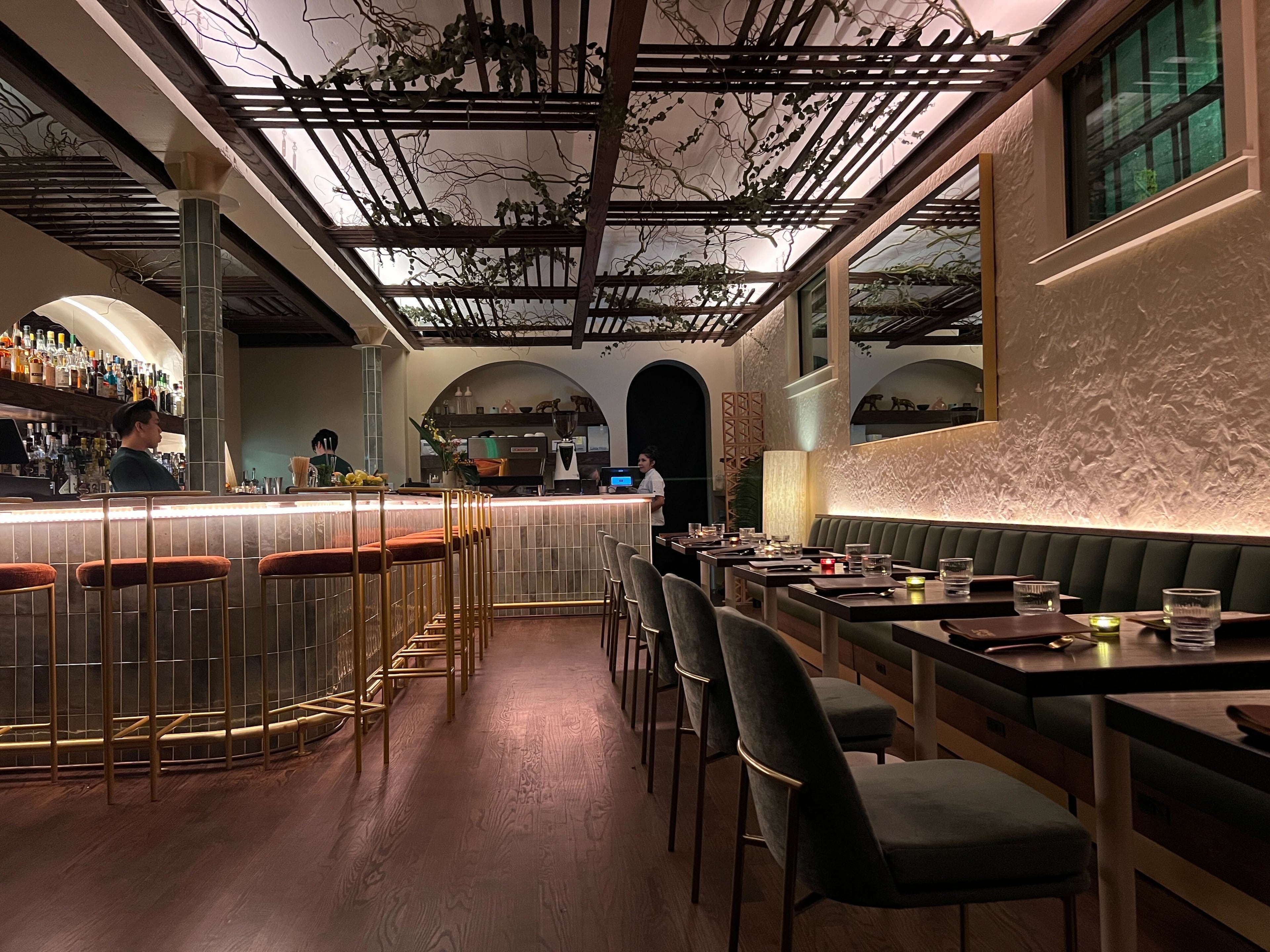 Bar Ana opened in El Ponce's basement with late-night cocktails and desserts from pastry chef Claudia Martinez. (Mike Jordan / AJC)