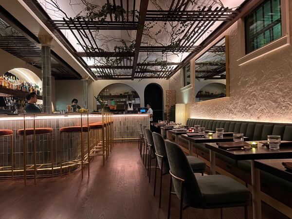 Bar Ana opened in El Ponce's basement with late-night cocktails and desserts from pastry chef Claudia Martinez. (Mike Jordan / AJC)