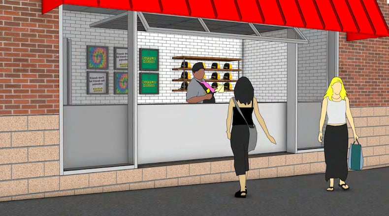 Waffle House plans to add a retail shop, shown here in this rendering, to its downtown diner for the World Cup, according to plans filed in Atlanta. (Courtesy of Waffle House/City of Atlanta)
