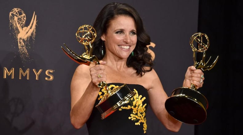 Actor Julia Louis-Dreyfus, winner of the award for Outstanding Comedy Actress for 'Veep,' poses in the press room during the 69th Annual Primetime Emmy Awards at Microsoft Theater on September 17, 2017 in Los Angeles, California. (Photo by Alberto E. Rodriguez/Getty Images)