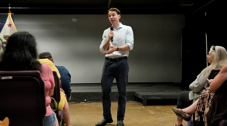 Rep. Kevin Kiley, I-Calif., a candidate for the California 6th District seat in the House of Representatives in the Nov. 3, election, appears at a campaign event in Citrus Heights, Calif., Wednesday, Aug. 5, 2026. (AP Photo/Rich Pedroncelli)