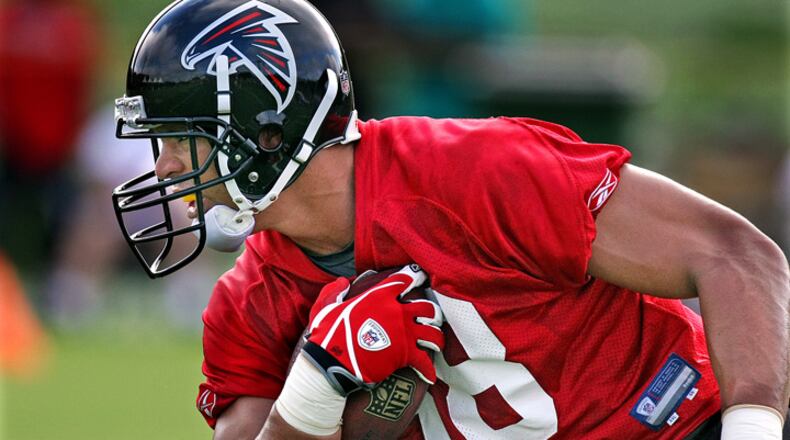 Tony Gonzalez says he is lucky to be with the Falcons. "In the end, knowing what I know now, this is the best place I could have been."