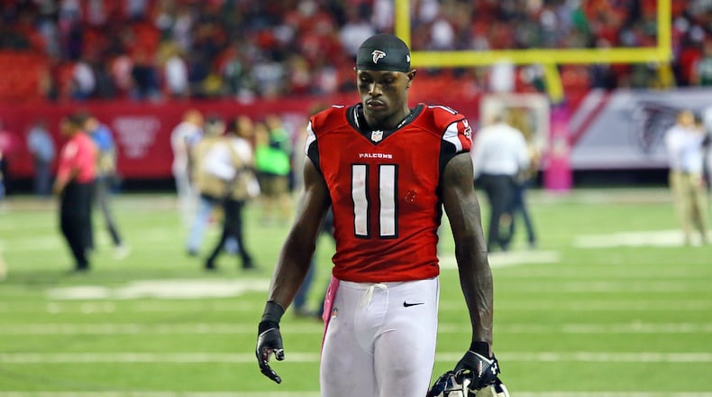Falcons wide receiver Julio Jones has a foot injury and will miss the rest of the season. He had 79 receptions last season and already had 41 in five games this season.