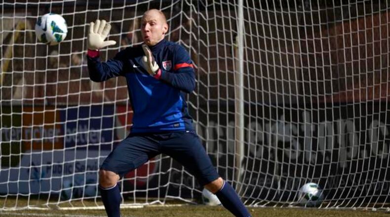 Atlanta United goalkeeper Brad Guzan is shown in this file photo training with the U.S. men's national team. (Photo By Helen H. Richardson/ The Denver Post)