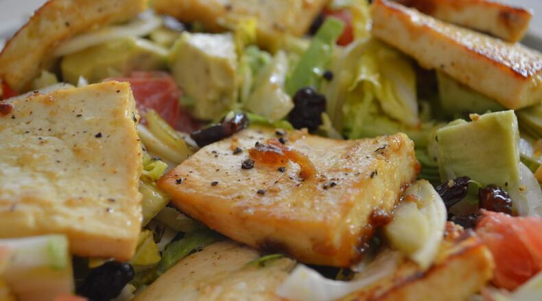 Orange ginger marinated tofu