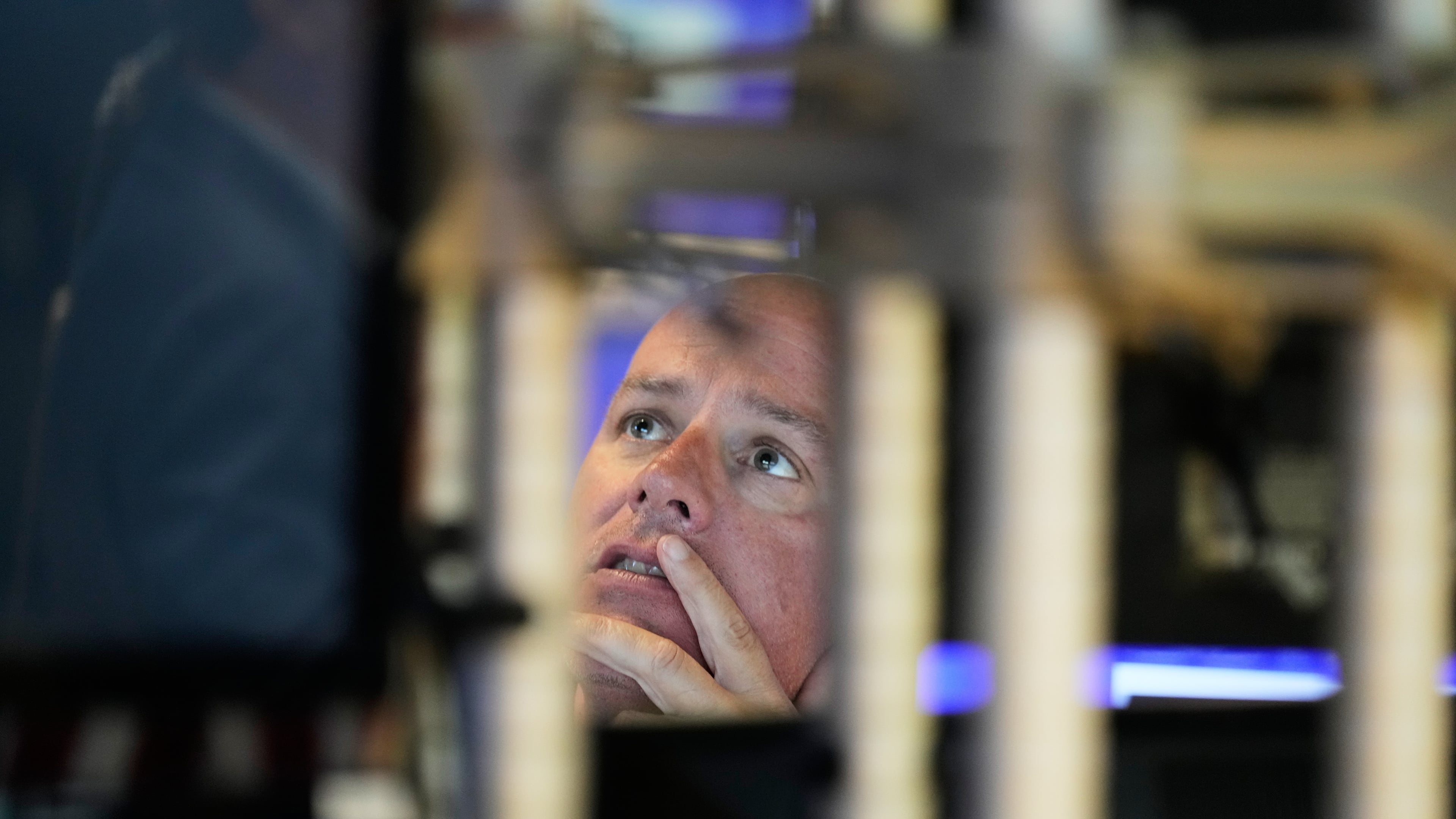 John O'Hara works on the floor at the New York Stock Exchange in New York, Wednesday, Oct. 1, 2025. (AP Photo/Seth Wenig)
