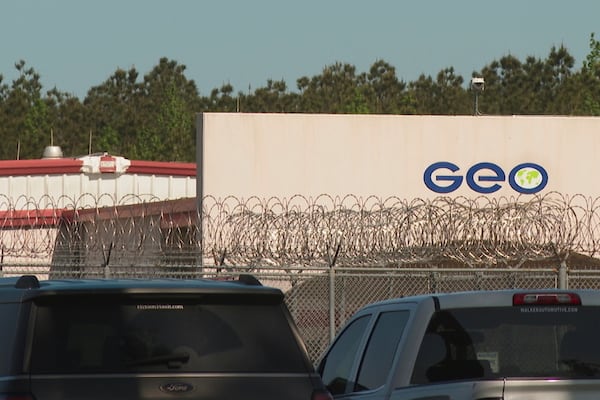 The Central Louisiana ICE processing facility in Jena, La., where Columbia University student Mahmoud Khalil is being held, is shown Tuesday, April 8, 2025. (AP Photo/Stephen Smith)