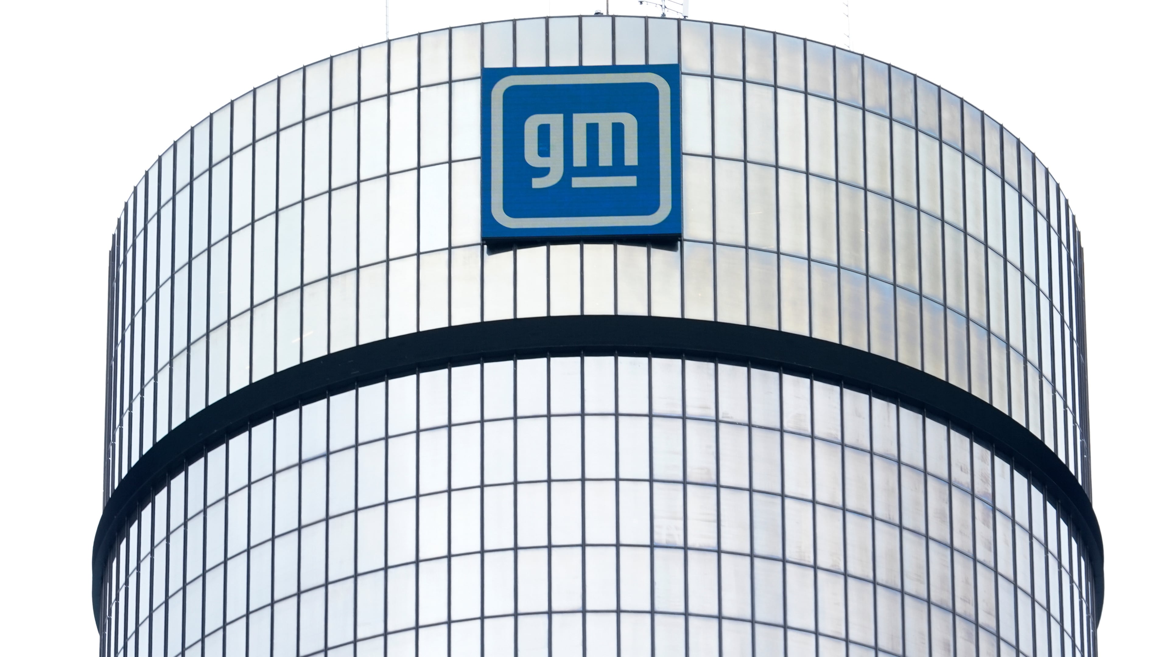 FILE - The General Motors logo is seen at its headquarters in Detroit on April 24, 2024. (AP Photo/Paul Sancya, File)