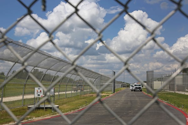 FILE - The Prairieland Detention Center is seen, Sept. 15, 2016, in Alvarado, Texas. (Louis DeLuca/The Dallas Morning News via AP, File)