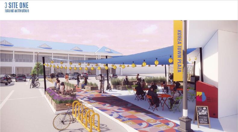 Until July 28 or when all the funds are spent, federal grants will be given by Doraville city officials to qualifying city businesses to help them improve their look. (Rendering courtesy of Lord Aeck Sargent)