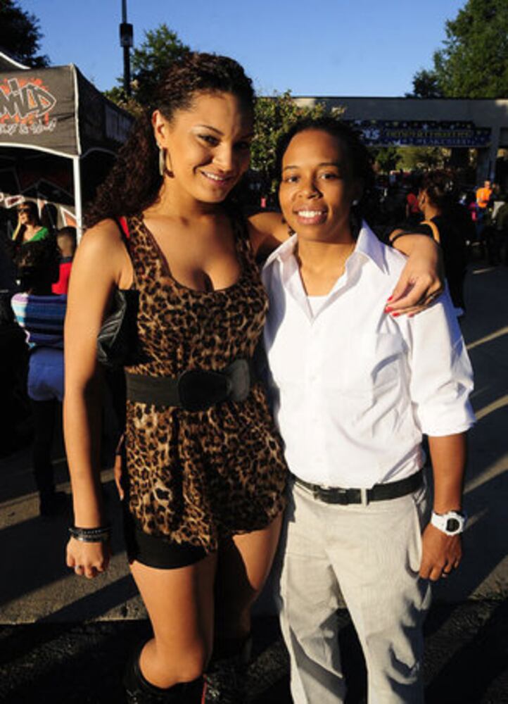 Chris Brown performs at Aaron's Amphitheatre