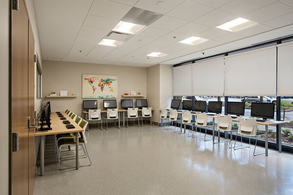 There’s a classroom at Veritas Collaborative’s Child, Adolescent & Young Adult Hospital, a new eating disorder hospital in Dunwoody for patients up to age 21. The average length of stay is 70 to 90 days, so two full-time accredited teachers help patients keep up with their schoolwork. CONTRIBUTED BY DJ JENNINGS / DJARENPHOTOGRAPHY