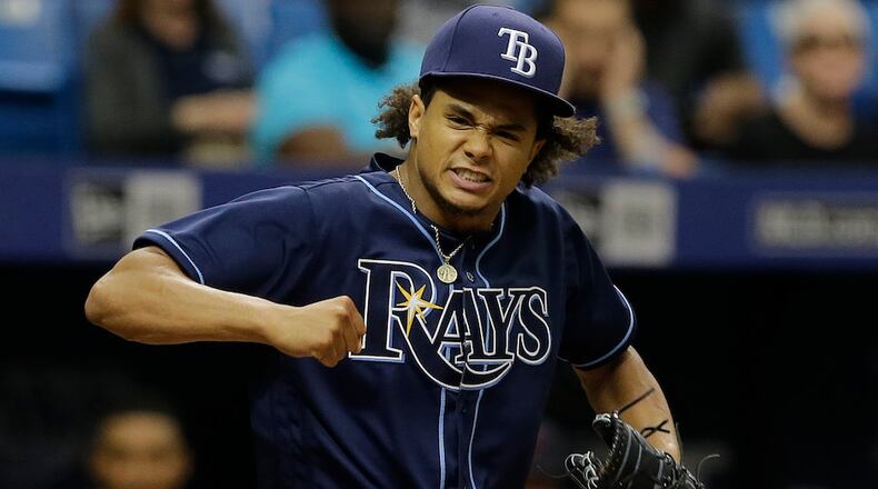 If the Tampa Bay Rays are willing to trade pitcher Chris Archer, the Braves are among the teams expected to at least explore what it would take to land the 2015 All-Star. (AP Photo/Chris O’Meara)