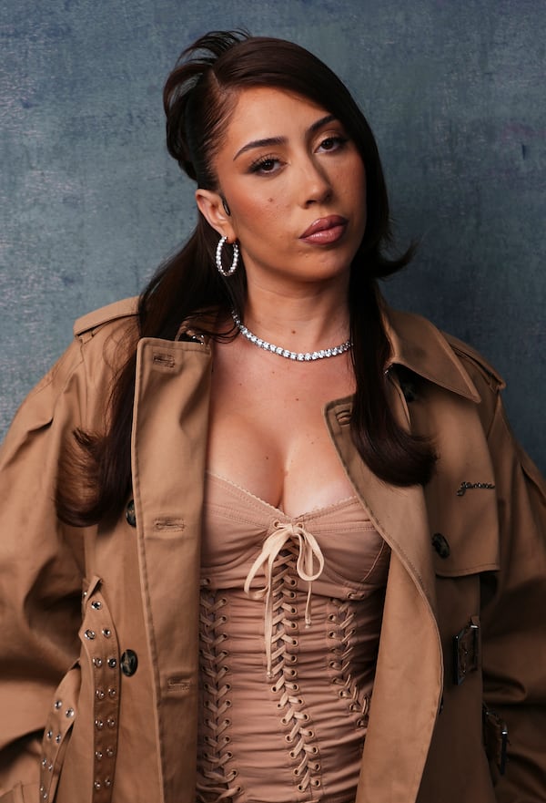 Kali Uchis poses for a portrait on Tuesday, April 22, 2025, in Los Angeles. (AP Photo/Chris Pizzello)