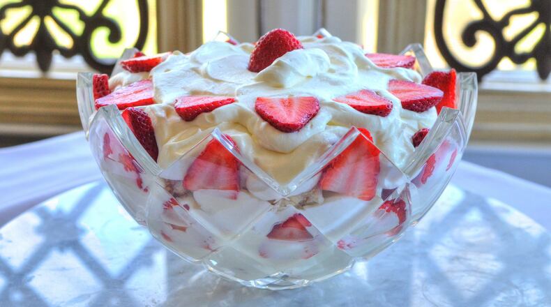 The idea of a trifle dates back centuries, but this Strawberry Trifle can impress modern-day family and friends. STYLING BY MERIDITH FORD / CONTRIBUTED BY CHRIS HUNT PHOTOGRAPHY
