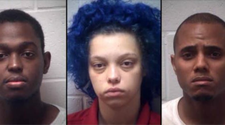 Vondrakes Green, Anna De La Cruz and Anthony McNear were arrested Thursday.