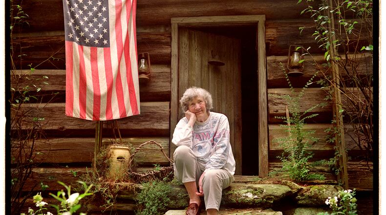 Atlanta Journal Constitution columnist and author Celestine Sibley at her Sweet Apple cabin in October 1997. (AJC Staff Photo/Joey Ivansco)