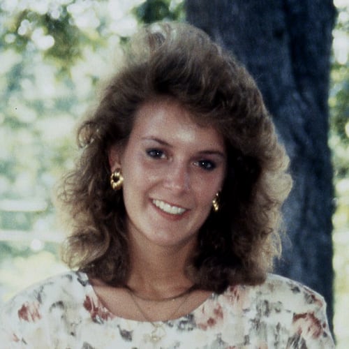 This undated photo provided by Lisette Monroe Tuesday, Nov. 18, 2025, shows Karen Pulley outside her family home in Chattanooga, Tenn. (Lisette Monroe via AP)