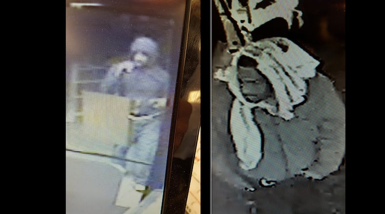 Marietta police are looking for these men who they think tried to burglarize two liquor stores.