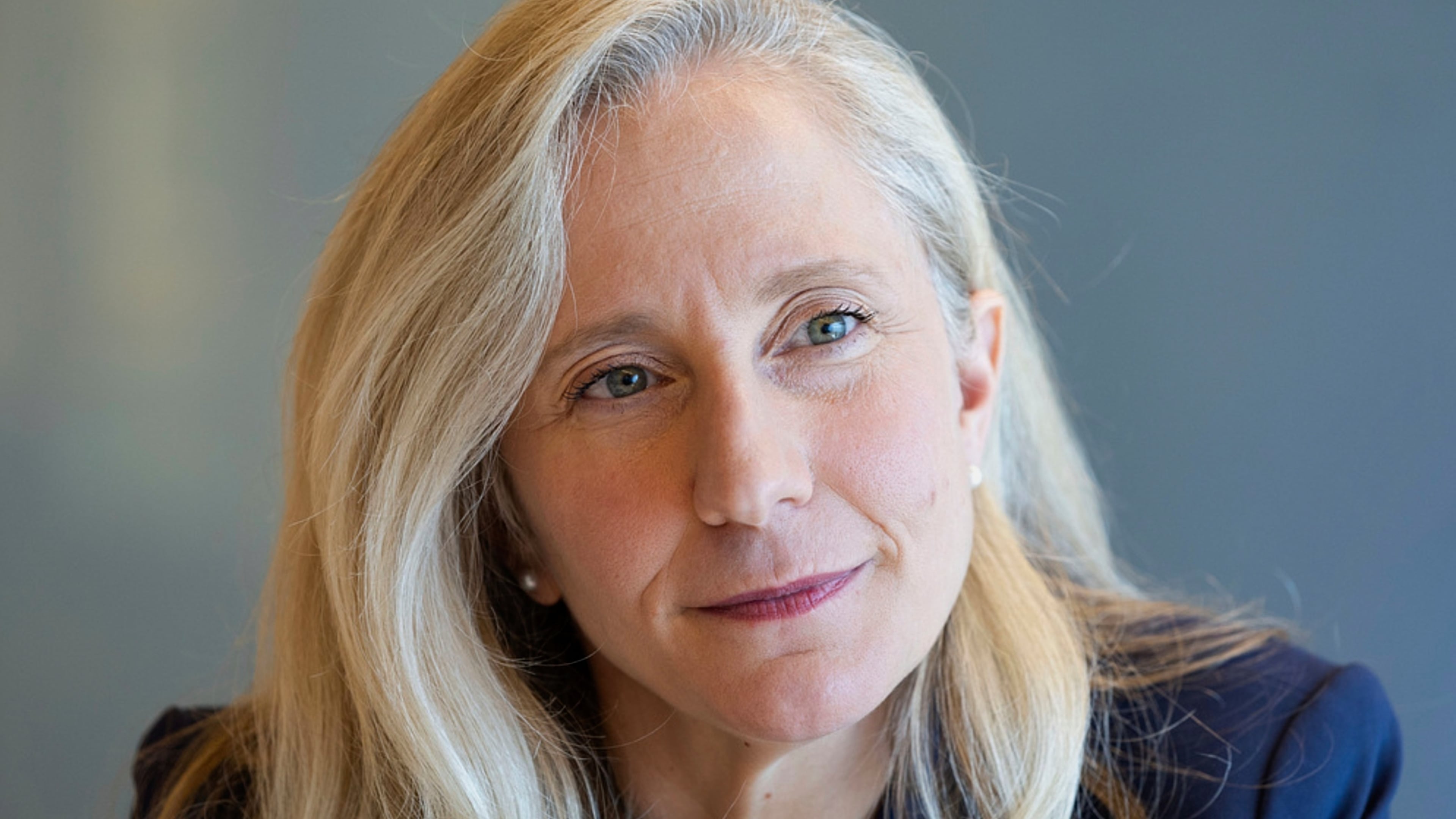 FILE - Rep. Abigail Spanberger, D-Va., speaks during an interview at Libbie Mill Library in Henrico County, Va., Nov. 25, 2024, after she announced she will run for Virginia governor. (AP Photo/Ryan M. Kelly, File)