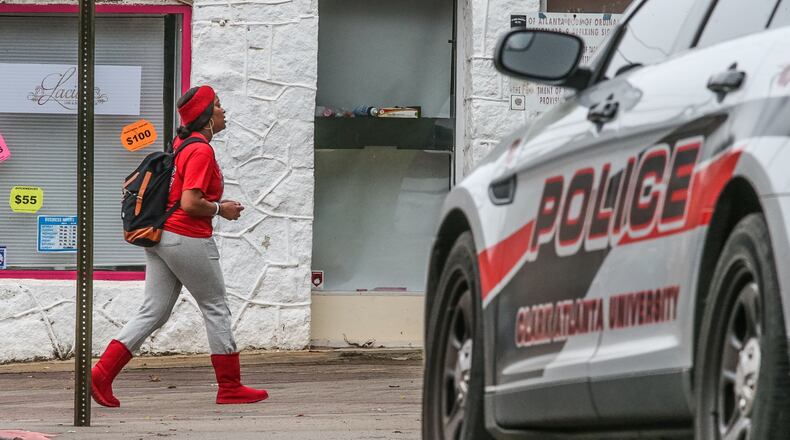 Clark Atlanta University police have beefed up patrols in the wake of several weekend armed robberies on or near the southwest Atlanta campus.