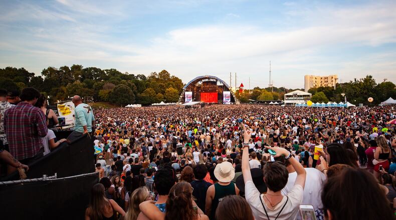 The crowd gathers to catch Billie Eilish at Music Midtown in September 2019.