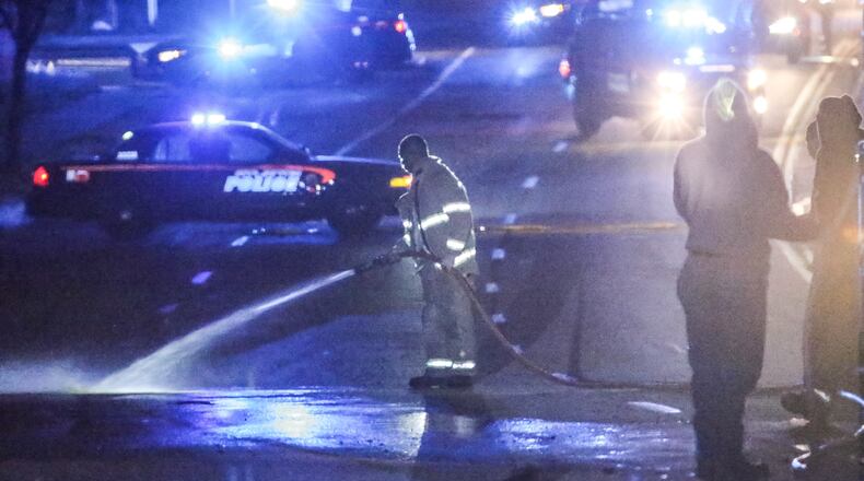 Police are investigating an accident that killed a pedestrian Mon., April 11, 2016 in southwest Atlanta. JOHN SPINK/JSPINK@AJC.COM