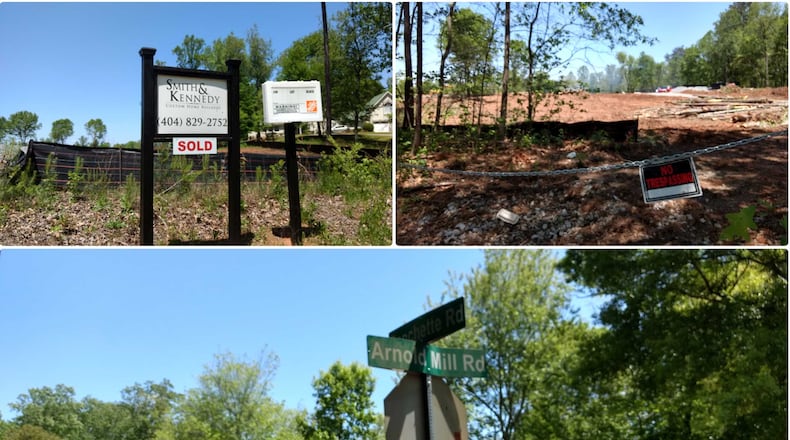 A reader asked about what was going on near the intersection of Arnold Mill Road and Ranchette Road in Milton. We found out. Answer: something is being built. It's not a Whole Foods.