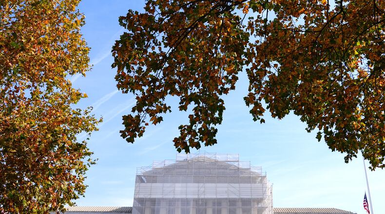 FILE - The U.S. Supreme Court is seen on Capitol Hill, Nov. 7, 2025, in Washington. (AP Photo/Mariam Zuhaib)