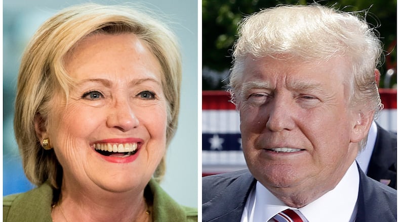 Democratic presidential candidate Hillary Clinton, left, and Republican presidential candidate Donald Trump in these 2016 AP file photos.