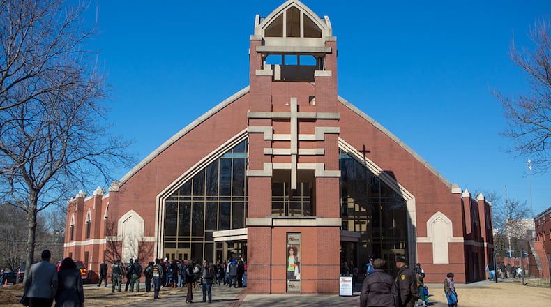 Photo of the Ebenezer Baptist Church located near The King Center in Atlanta on January 15th, 2018.