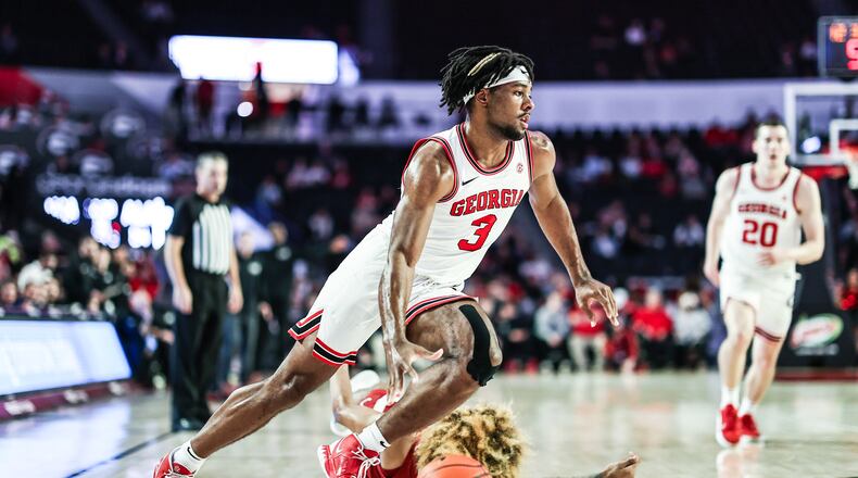 Georgia's Kario Oquendo (3) informed coach Mike White that he intends to remain in Athens. (Photo by Mackenzie Miles)