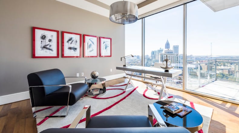 This penthouse in Loews Atlanta Hotel is on the market.