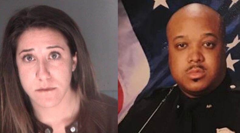 Dara Rappe (left) was arrested on a DUI charge for the third time after allegedly hitting and injuring Atlanta police Officer William Goss (right).