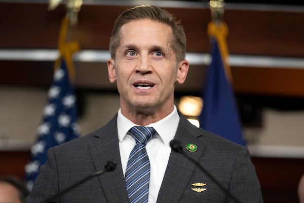 FILE - Rep.-elect Rich McCormick, R-Ga., speaks during a news conference with Republicans, Jan. 4, 2023, on Capitol Hill in Washington. (AP Photo/Jacquelyn Martin, File)