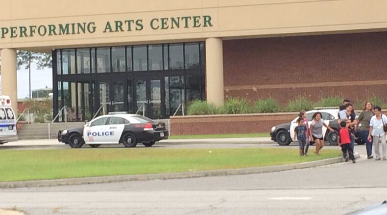 People from across South Georgia began to pour in Ware County High on Saturday night to wait out Hurricane Irma.