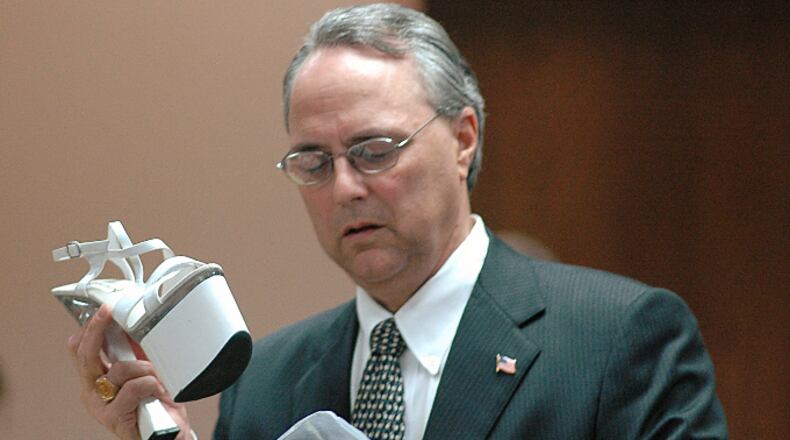 FILE - In this April 18, 2007, file photo, defense attorney Steve Farese Sr., speaks in Selmer, Tenn., in the trial of Mary Winkler, who was eventually convicted of voluntary manslaughter in the March 2006 shooting death of her preacher husband, Matthew Winkler. Farese is being criticized for telling a Tennessee jury that women are âespecially goodâ at lying âbecause theyâre the weaker sex.â The Memphis Commercial Appeal reports Farese made the comments during closing arguments of the trial of Mark Giannini, a wealthy businessman accused of raping a woman. Farese maintains that the sex was consensual. He told the Commercial Appeal that his job âis not to care if anybody gets offended." (AP Photo/Russell Ingle, File)