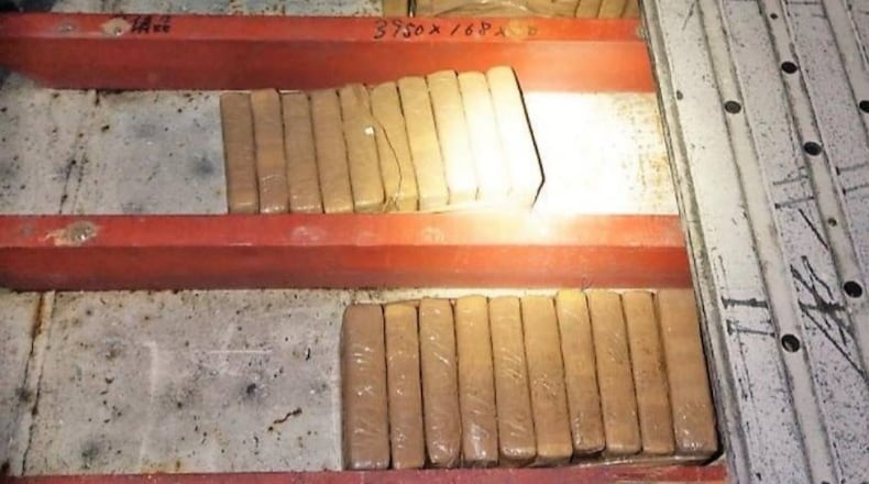 Bundles of cocaine were found under the floorboards of two ships.