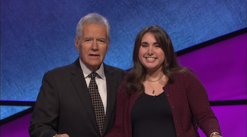 Alex Trebek and Lindsay Resnick